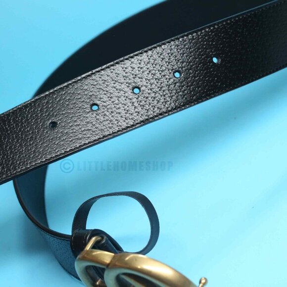 NEW!  Gucci GG Marmot Wide Belt, Black, Size 80 - Picture 7 of 10